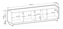 Designer TV Lowboard Kiyora 195 cm