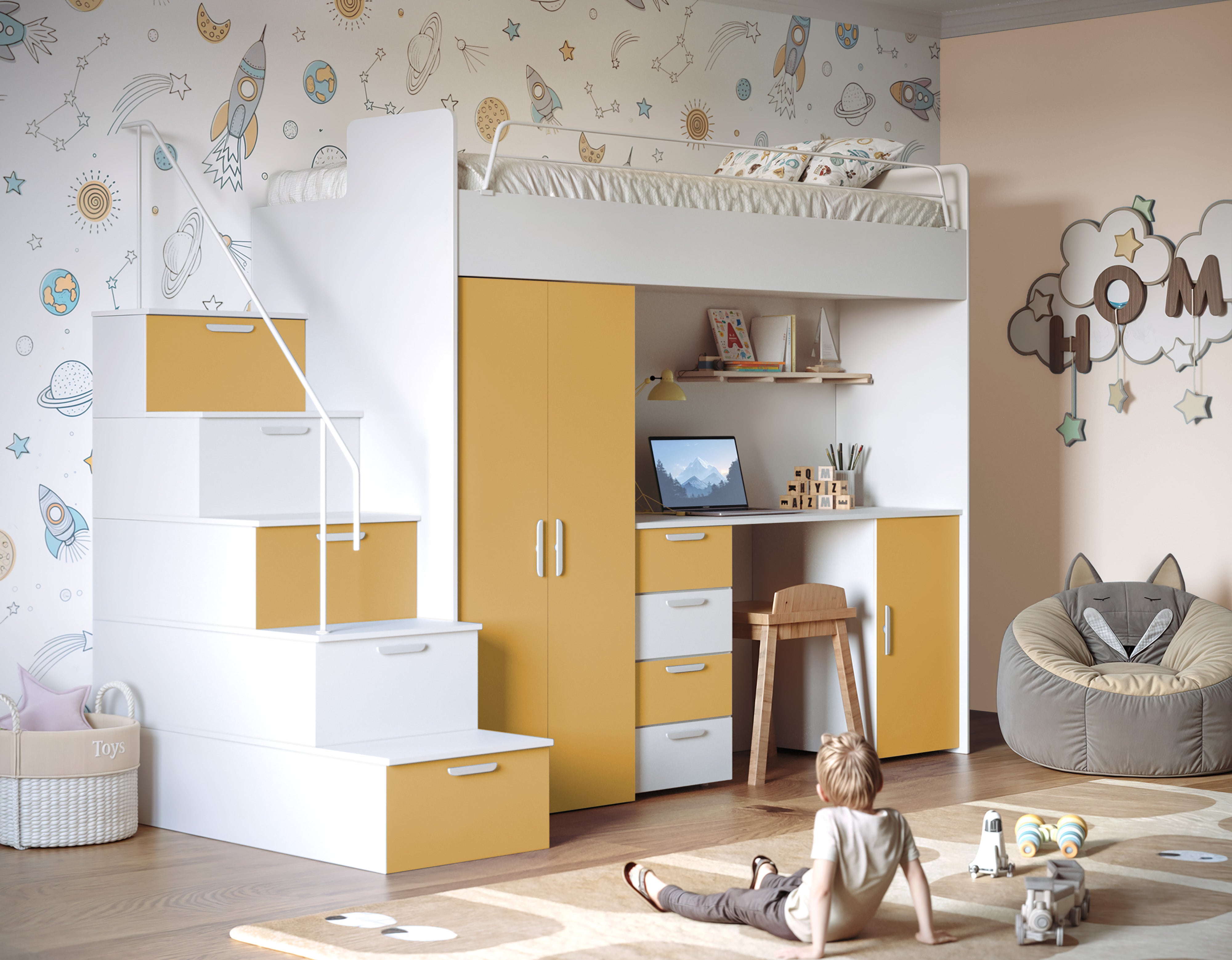 Kinderhochbett Dream Matte Oberfläche