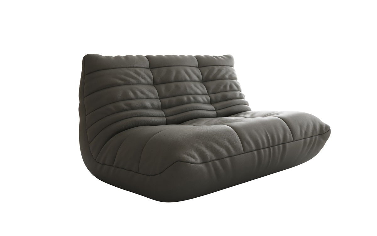 Designer 2 Sitzer Sofa Calmo in Echtleder