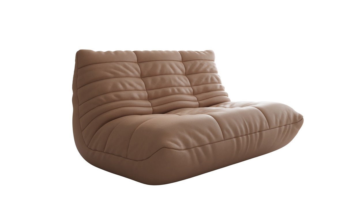 Designer 2 Sitzer Sofa Calmo in Echtleder