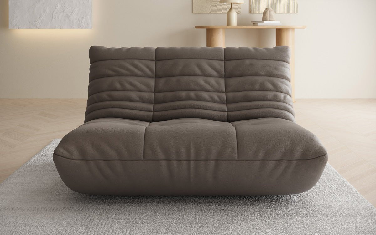 Designer 2 Sitzer Sofa Calmo in Echtleder