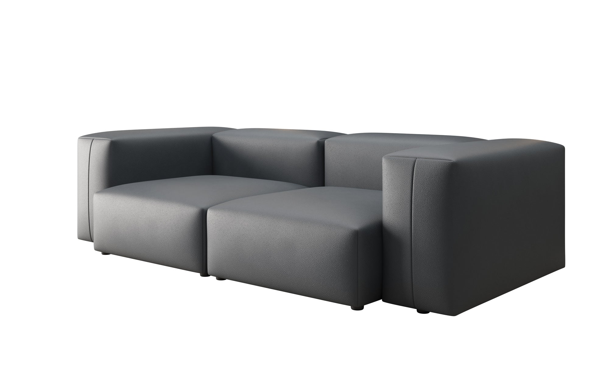 Canapé design 2 places Snug en cuir véritable