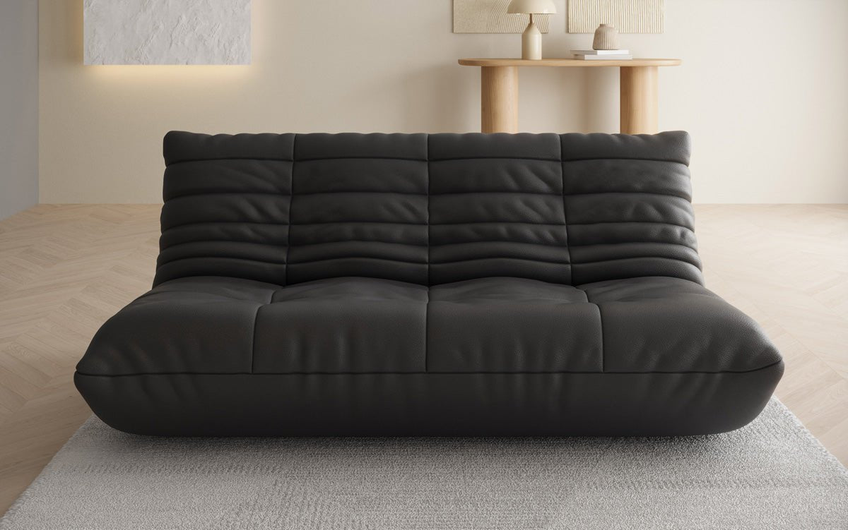 Canapé 3 places design Calmo en cuir véritable