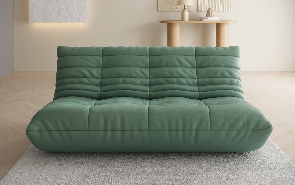 Canapé 3 places design Calmo en cuir véritable