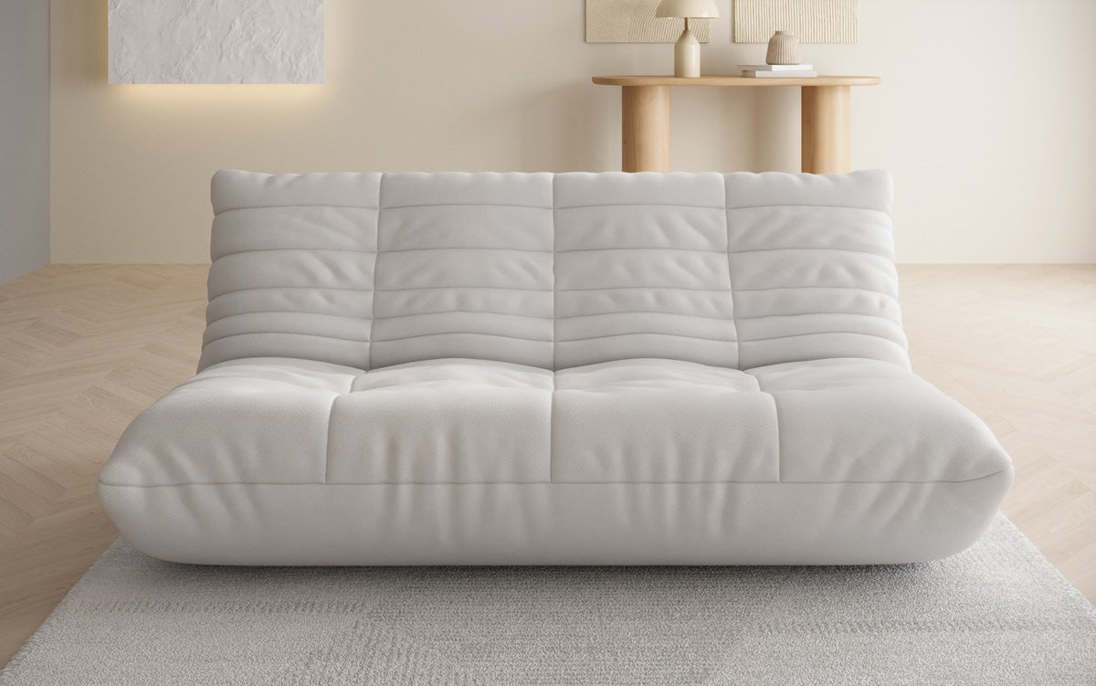 Canapé 3 places design Calmo en cuir véritable