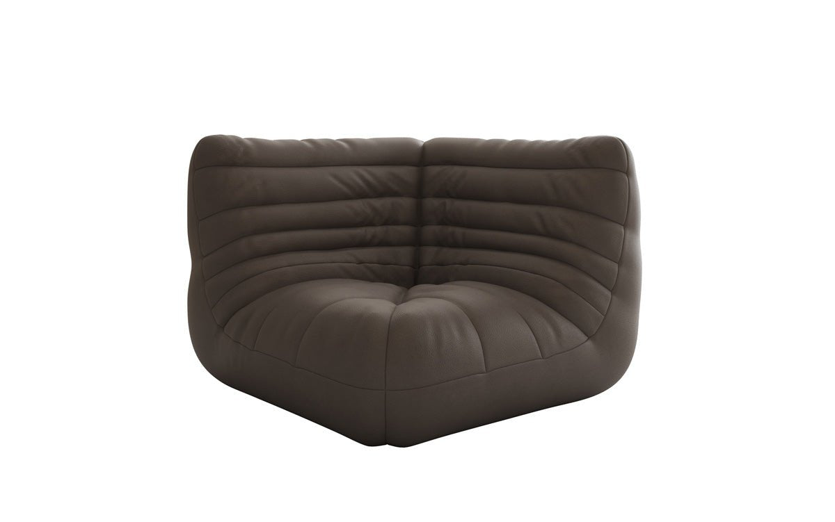 Fauteuil canapé Eckmodul Calmo en cuir véritable