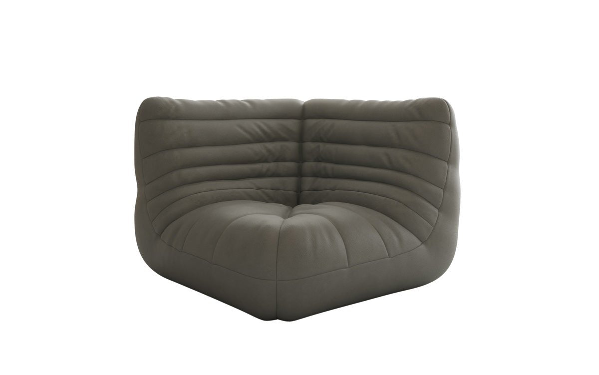 Fauteuil canapé Eckmodul Calmo en cuir véritable