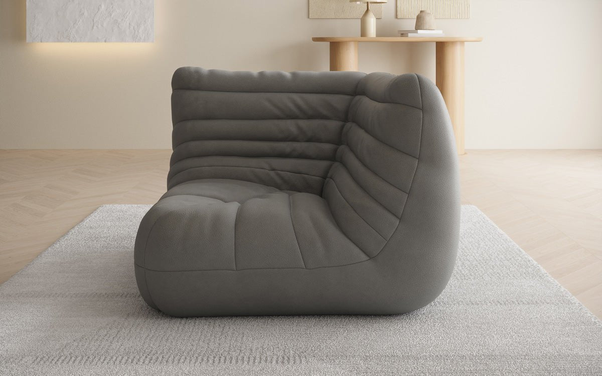 Fauteuil canapé Eckmodul Calmo en cuir véritable