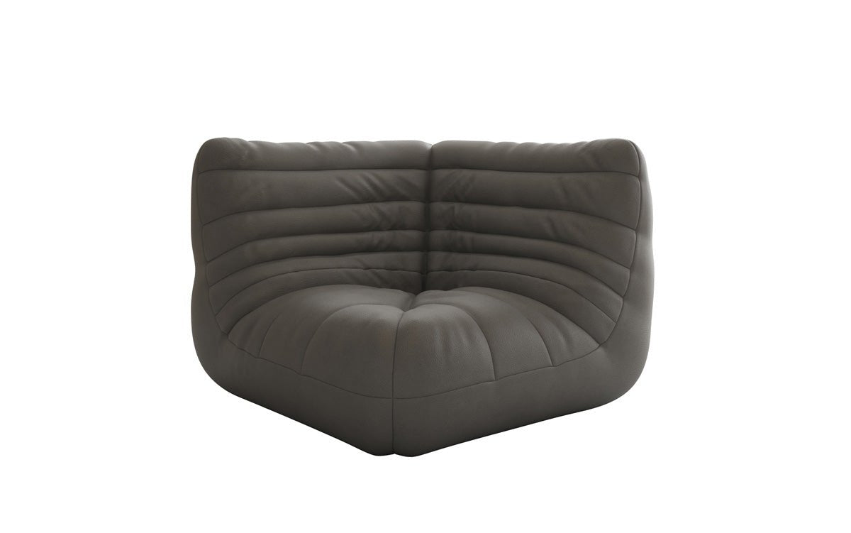 Fauteuil canapé Eckmodul Calmo en cuir véritable