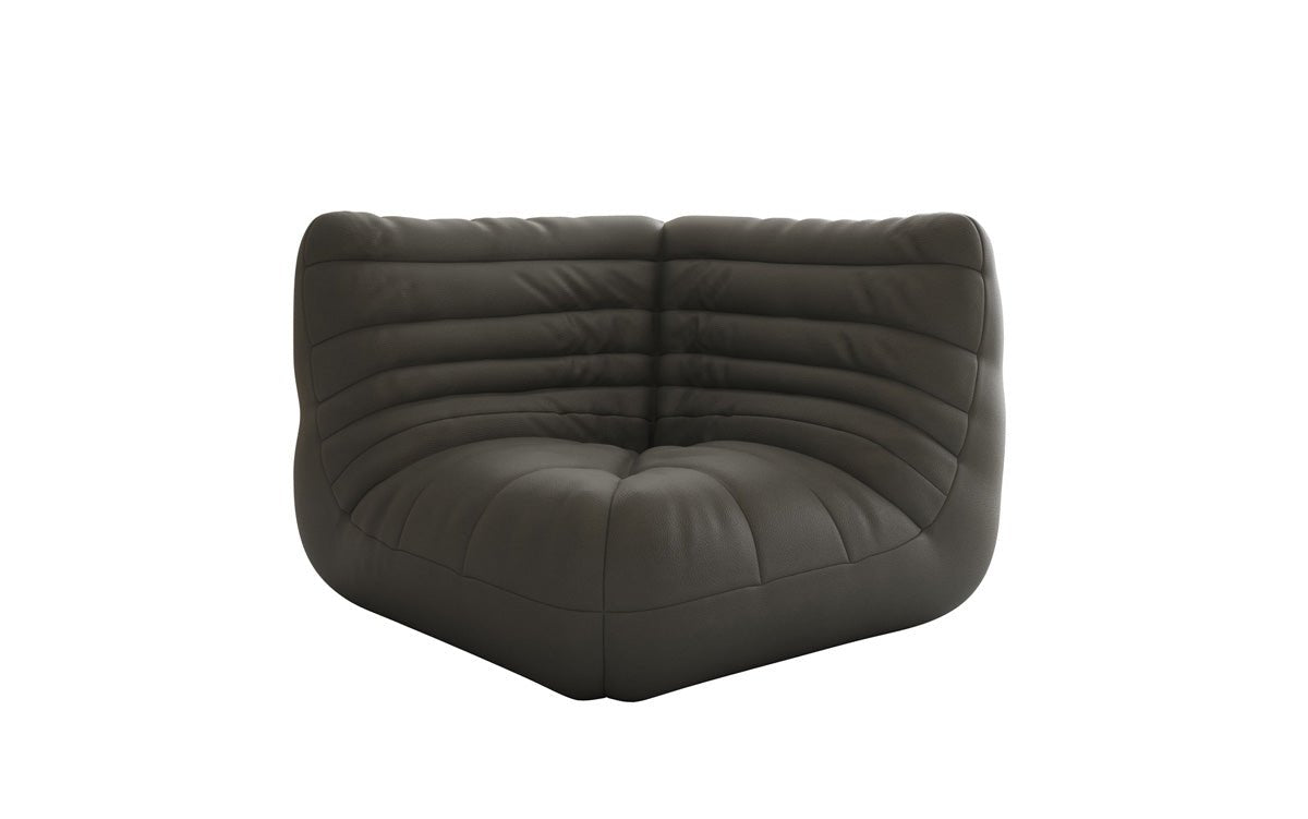 Fauteuil canapé Eckmodul Calmo en cuir véritable