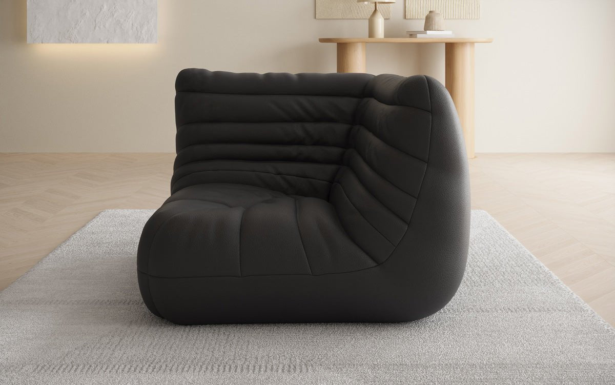 Fauteuil canapé Eckmodul Calmo en cuir véritable
