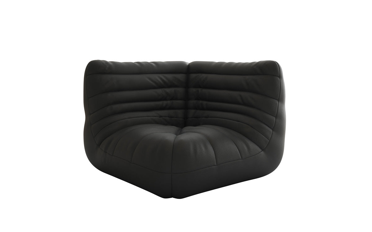 Fauteuil canapé Eckmodul Calmo en cuir véritable