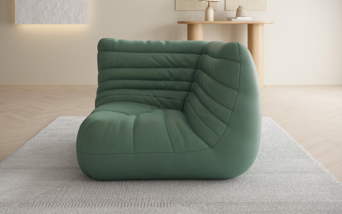 Fauteuil canapé Eckmodul Calmo en cuir véritable