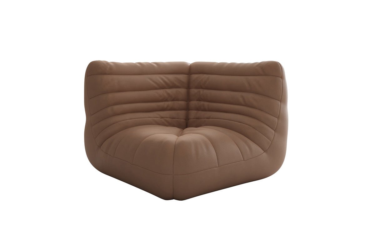 Fauteuil canapé Eckmodul Calmo en cuir véritable