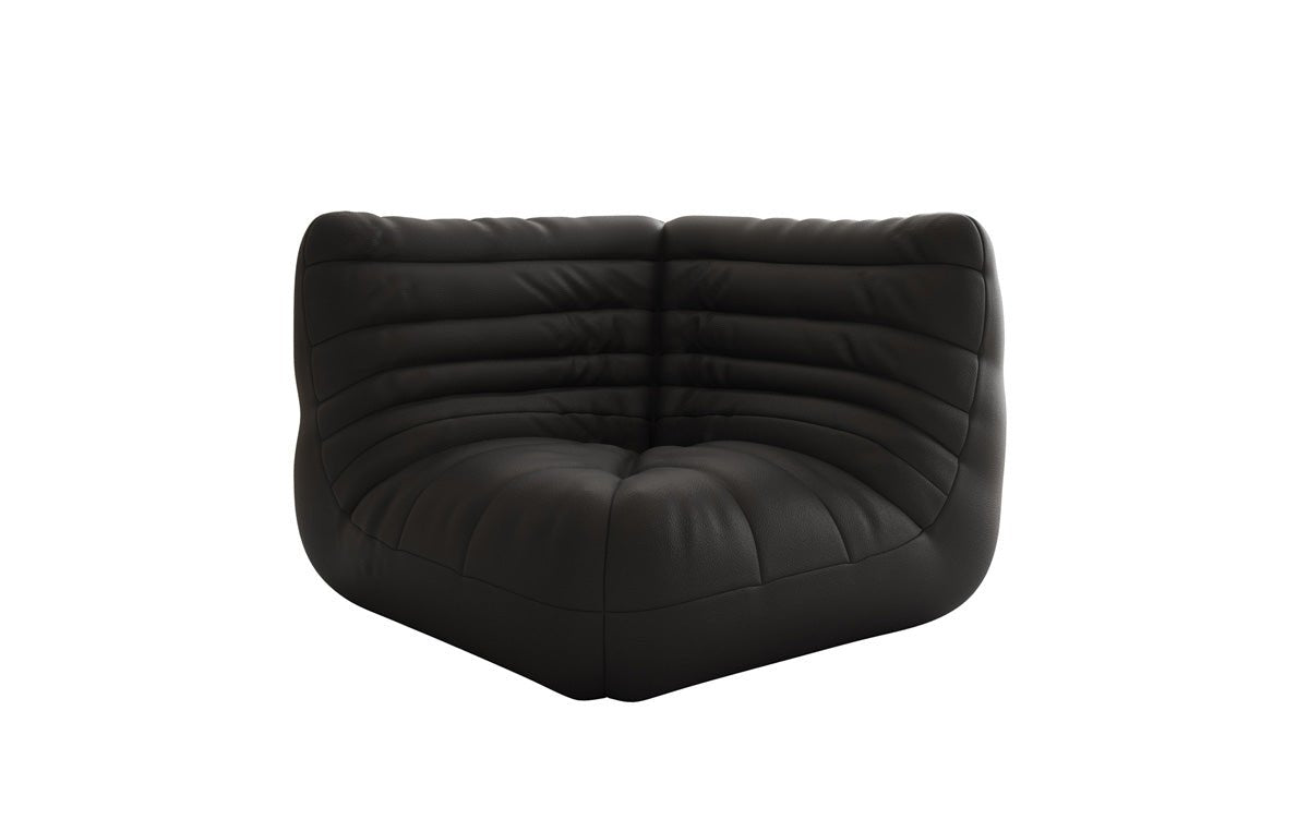 Fauteuil canapé Eckmodul Calmo en cuir véritable