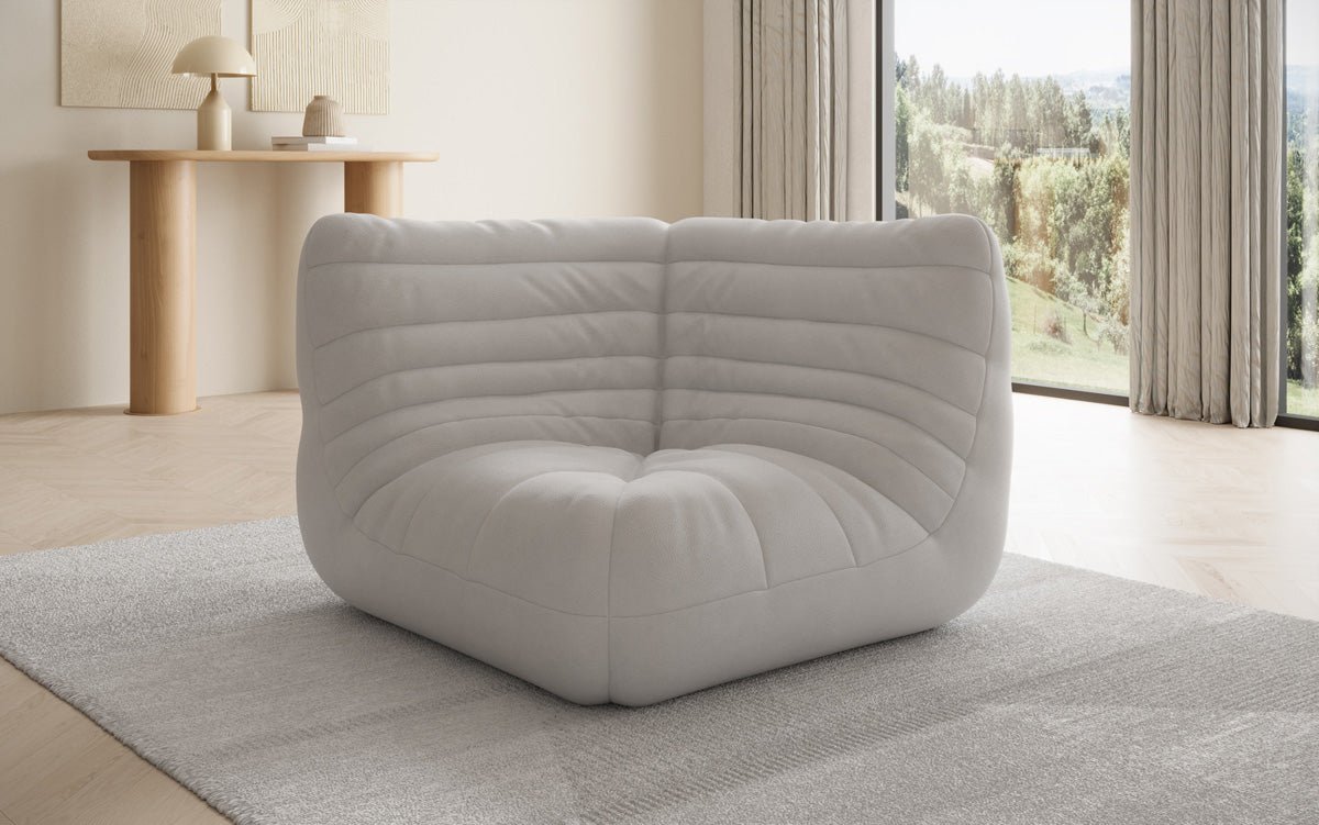 Fauteuil canapé Eckmodul Calmo en cuir véritable