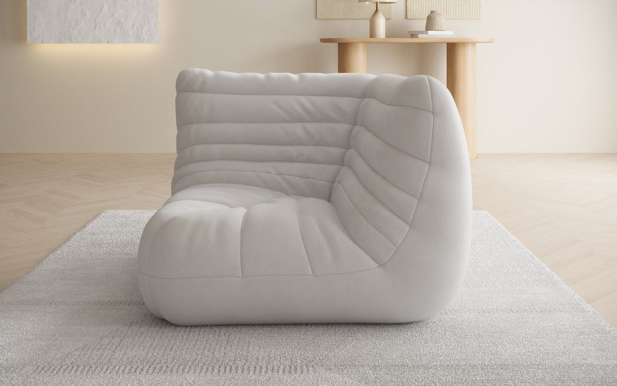 Fauteuil canapé Eckmodul Calmo en cuir véritable