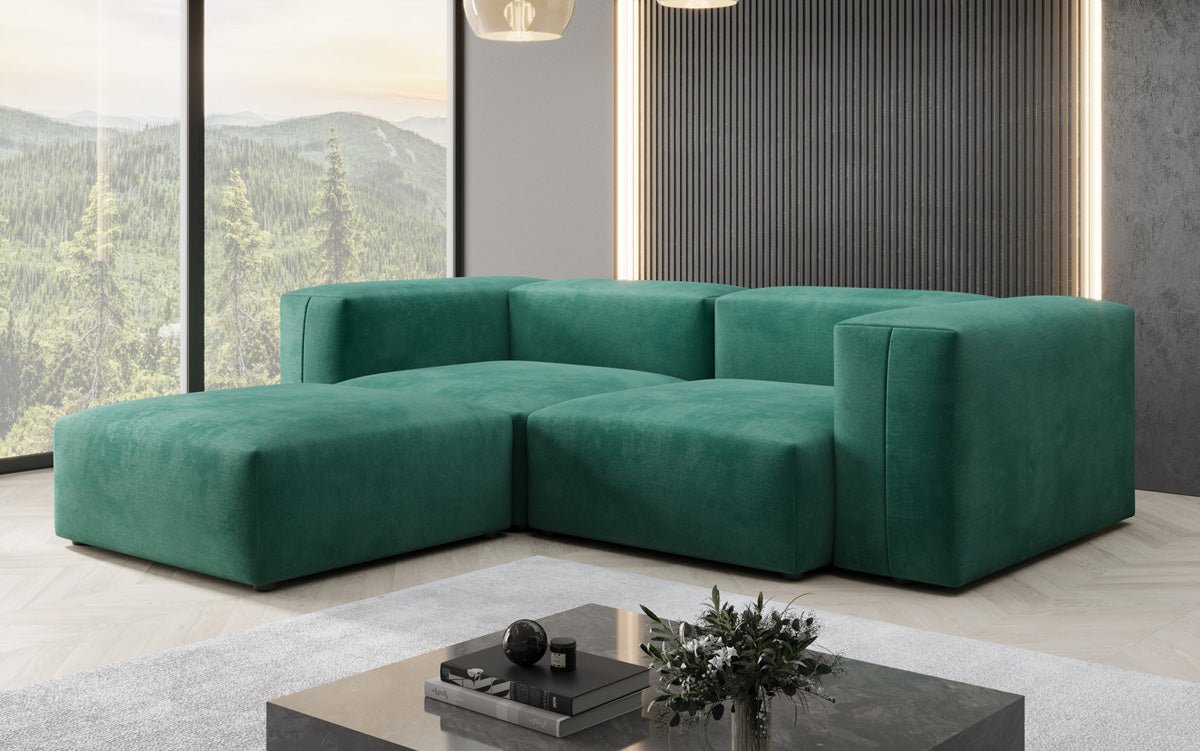Canapé d'angle L Snug Mini en Velours