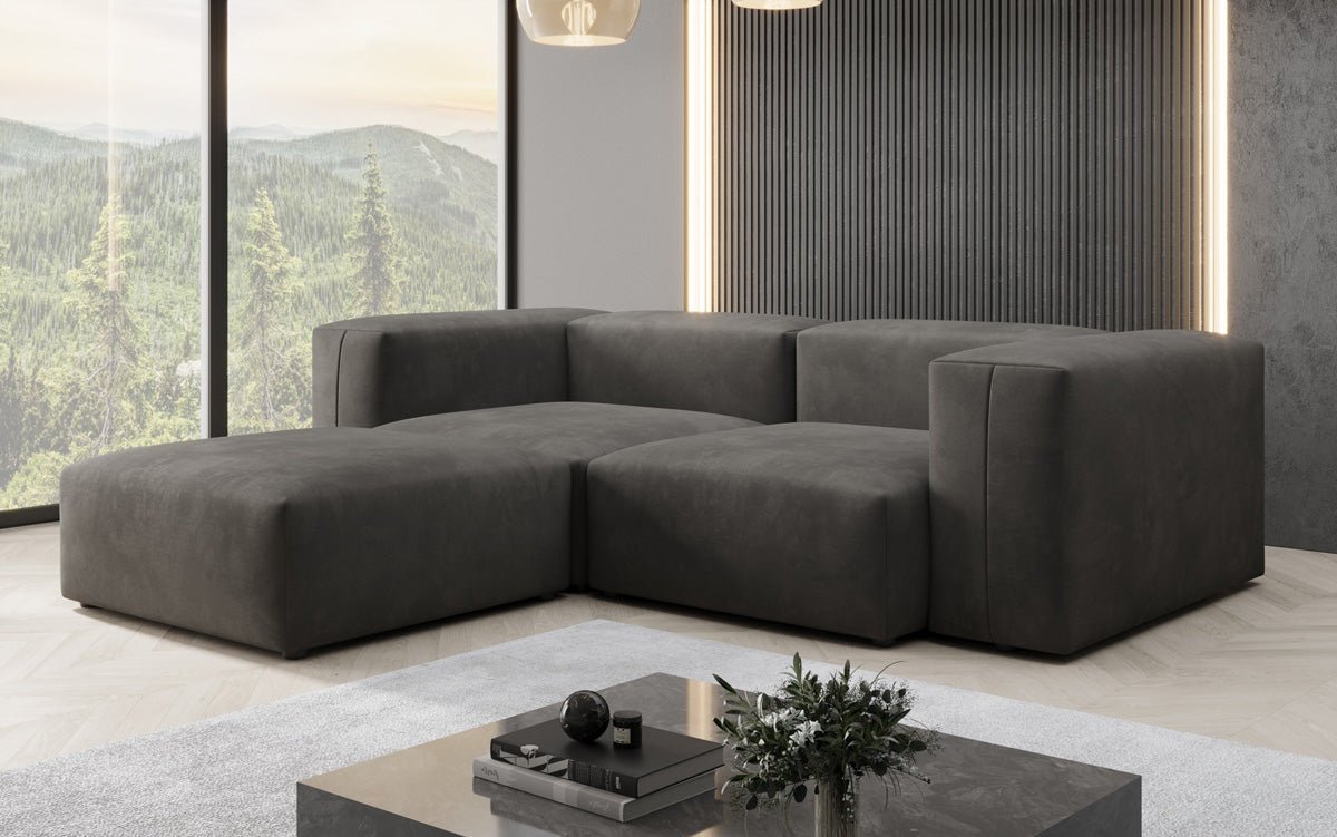 Canapé d'angle L Snug Mini en Velours