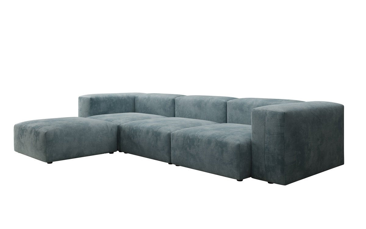 Canapé d'angle design Snug en Côtelé
