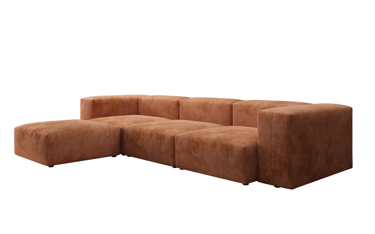 Canapé d'angle design Snug en Côtelé
