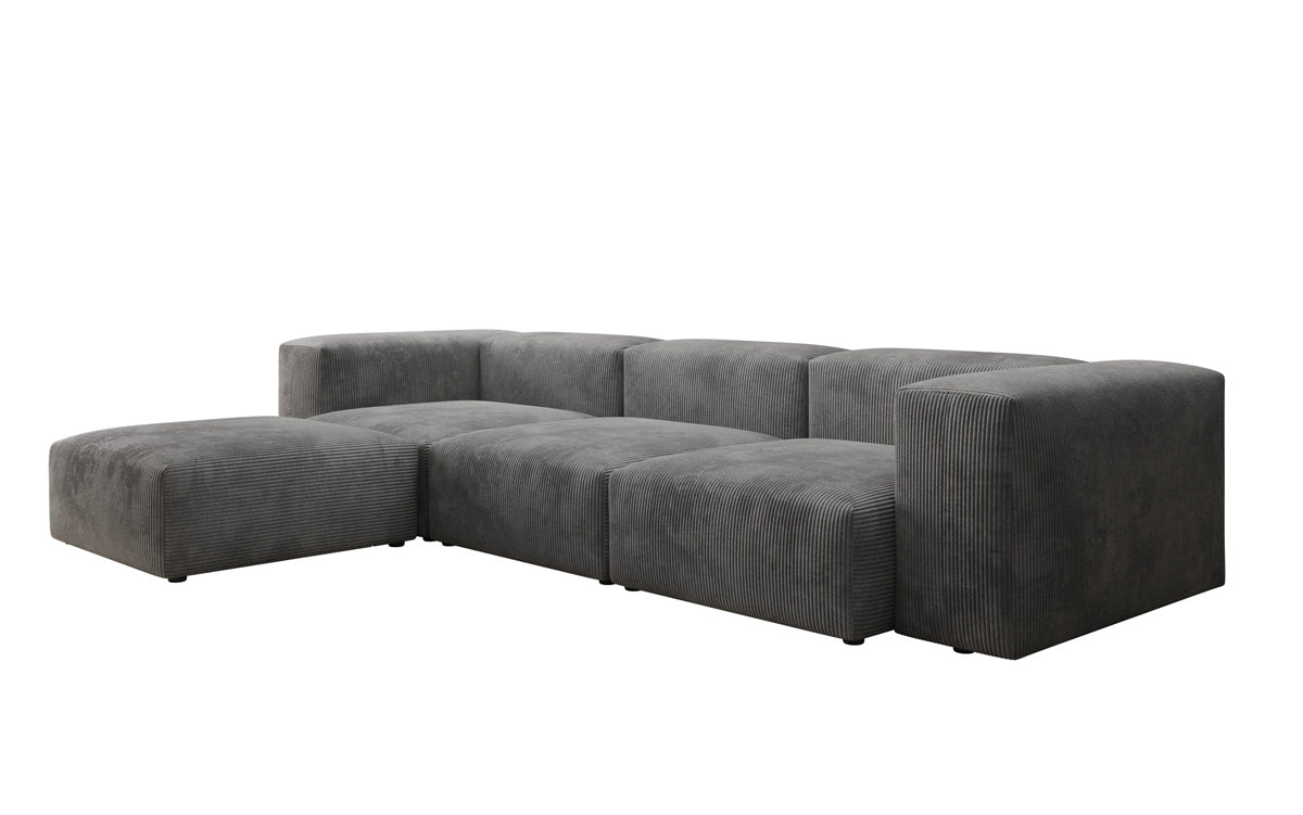 Canapé d'angle design Snug en Côtelé