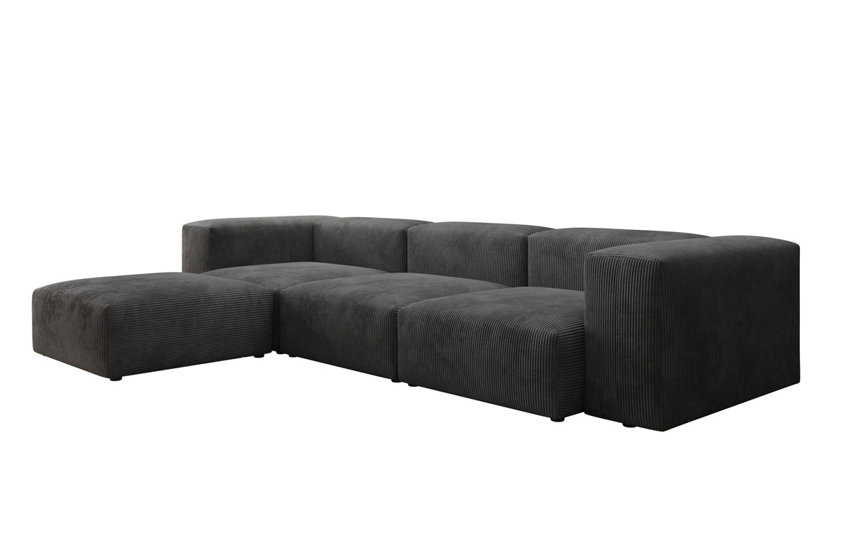 Canapé d'angle design Snug en Côtelé