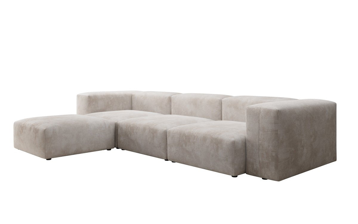 Canapé d'angle design Snug en Côtelé