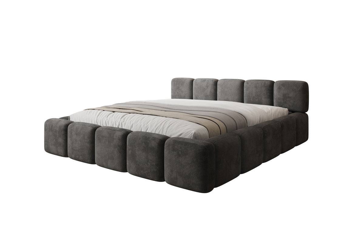 Designer Polsterbett Giulia Cord mit Stauraum