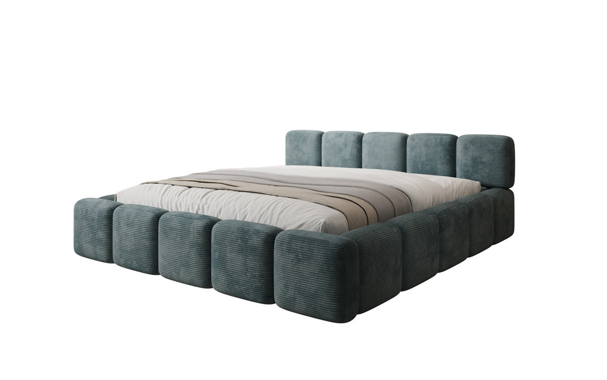 Designer Polsterbett Giulia Cord mit Stauraum