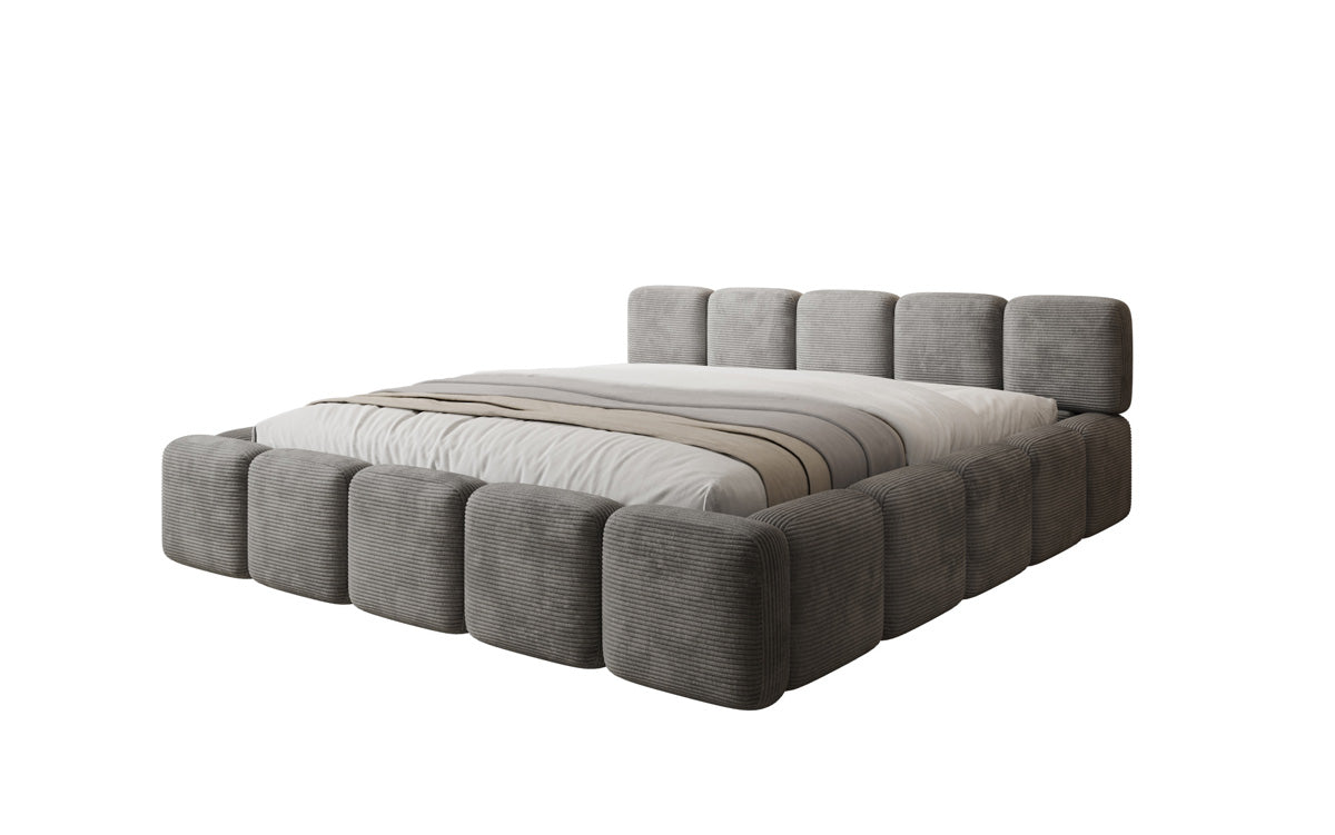 Designer Polsterbett Giulia Cord mit Stauraum
