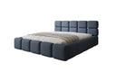 Lit rembourré design Matilda en Tissu avec espace de rangement