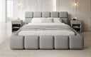 Lit rembourré design Matilda en Tissu avec espace de rangement