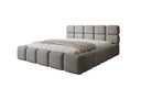 Lit rembourré design Matilda en Tissu avec espace de rangement