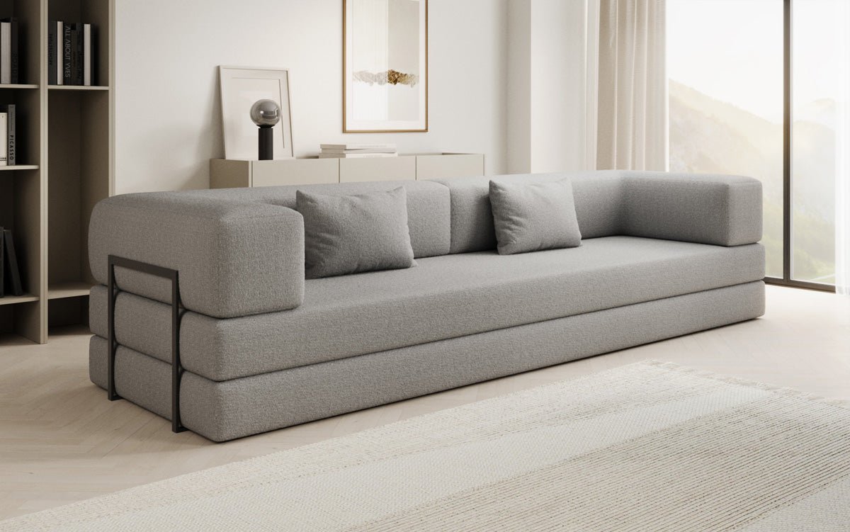 Canapé design Lazy 3 places XXL en Bouclé
