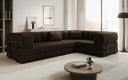 Designer Sofa Lazy L geschlossen in Bouclé