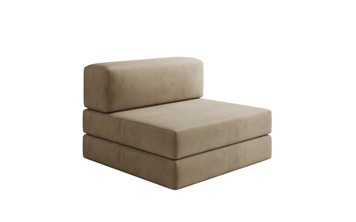Designer Sofa Mittelmodul Lazy in Samt