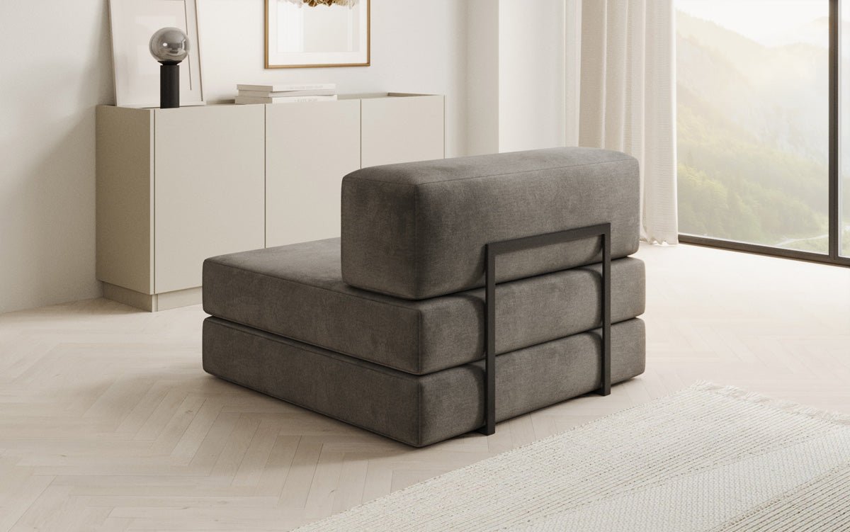 Designer Sofa Mittelmodul Lazy in Samt