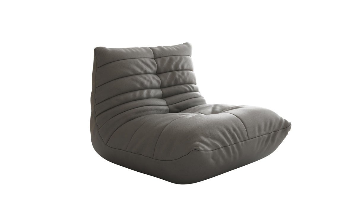 Fauteuil canapé design Calmo en cuir véritable