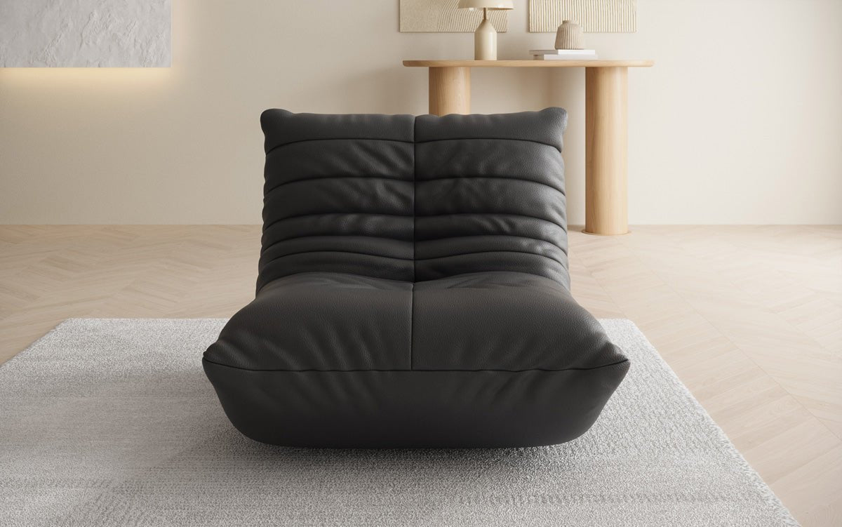 Fauteuil canapé design Calmo en cuir véritable