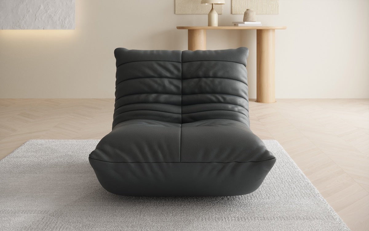 Fauteuil canapé design Calmo en cuir véritable