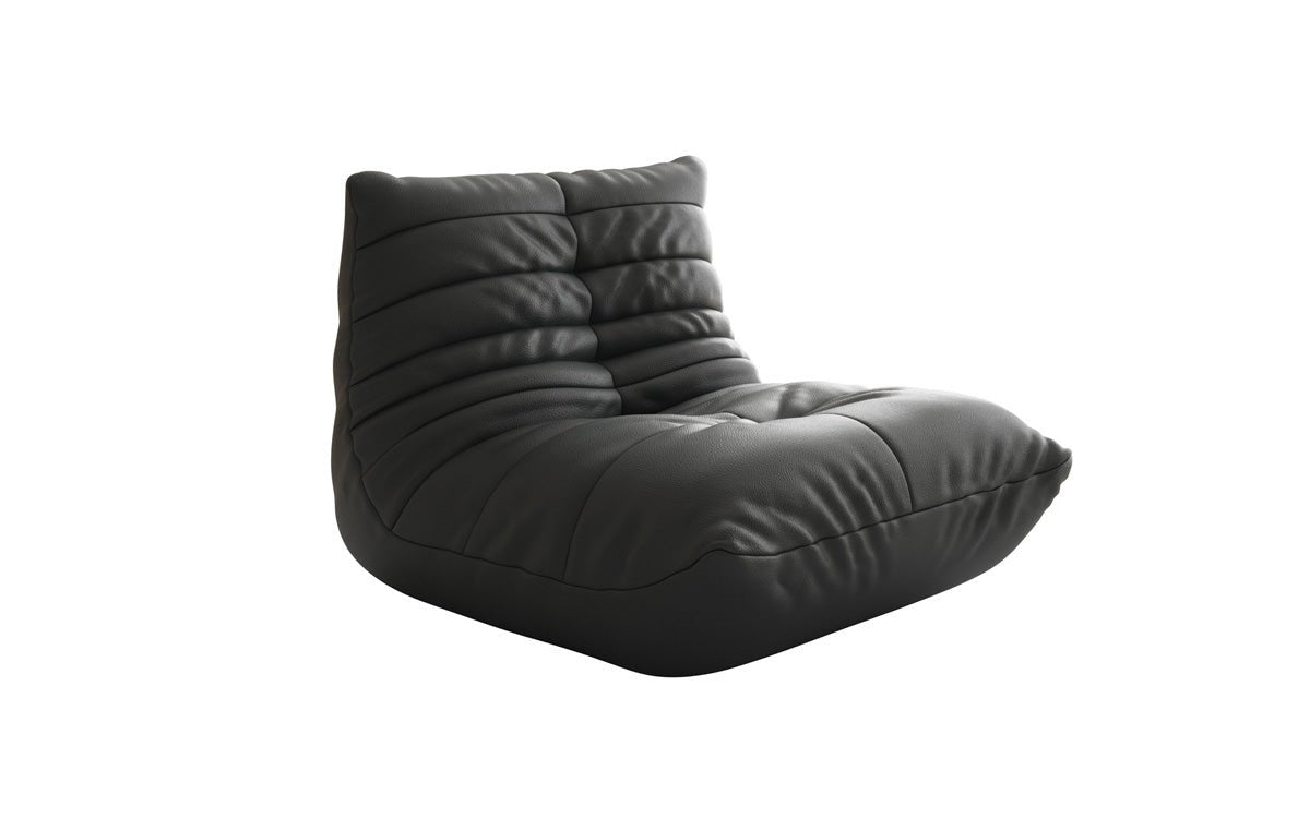 Fauteuil canapé design Calmo en cuir véritable