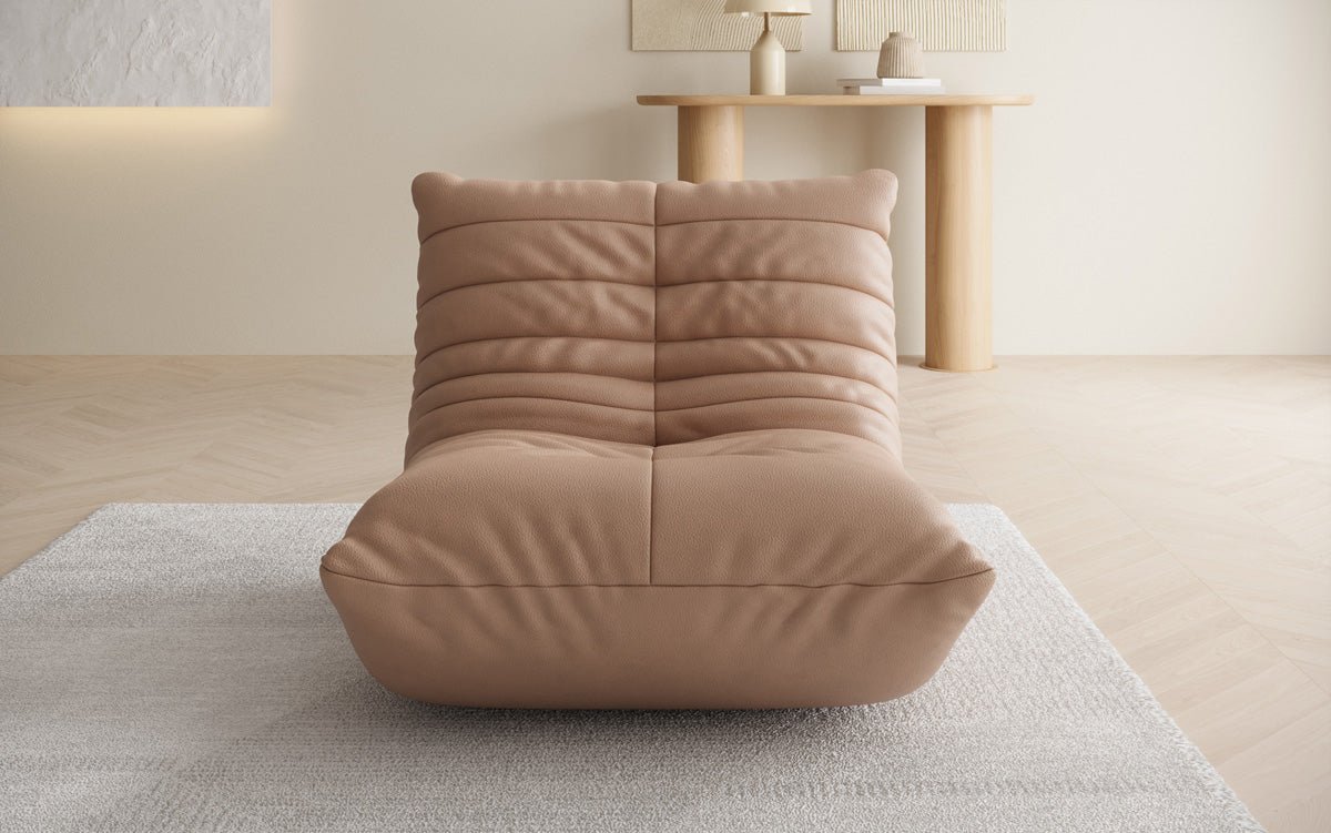 Fauteuil canapé design Calmo en cuir véritable