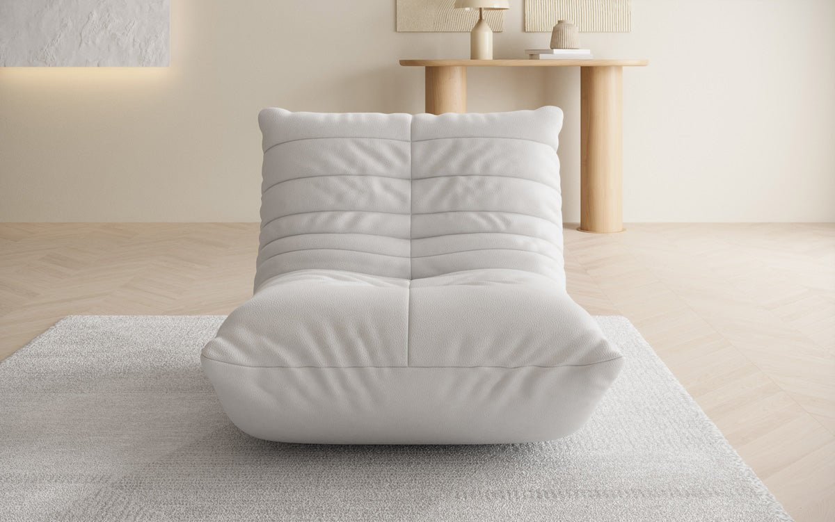 Fauteuil canapé design Calmo en cuir véritable