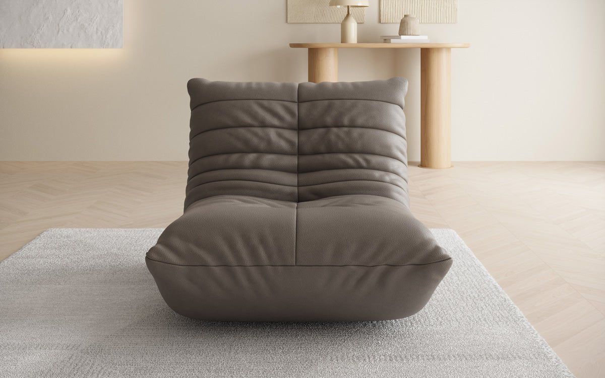 Fauteuil canapé design Calmo en cuir véritable