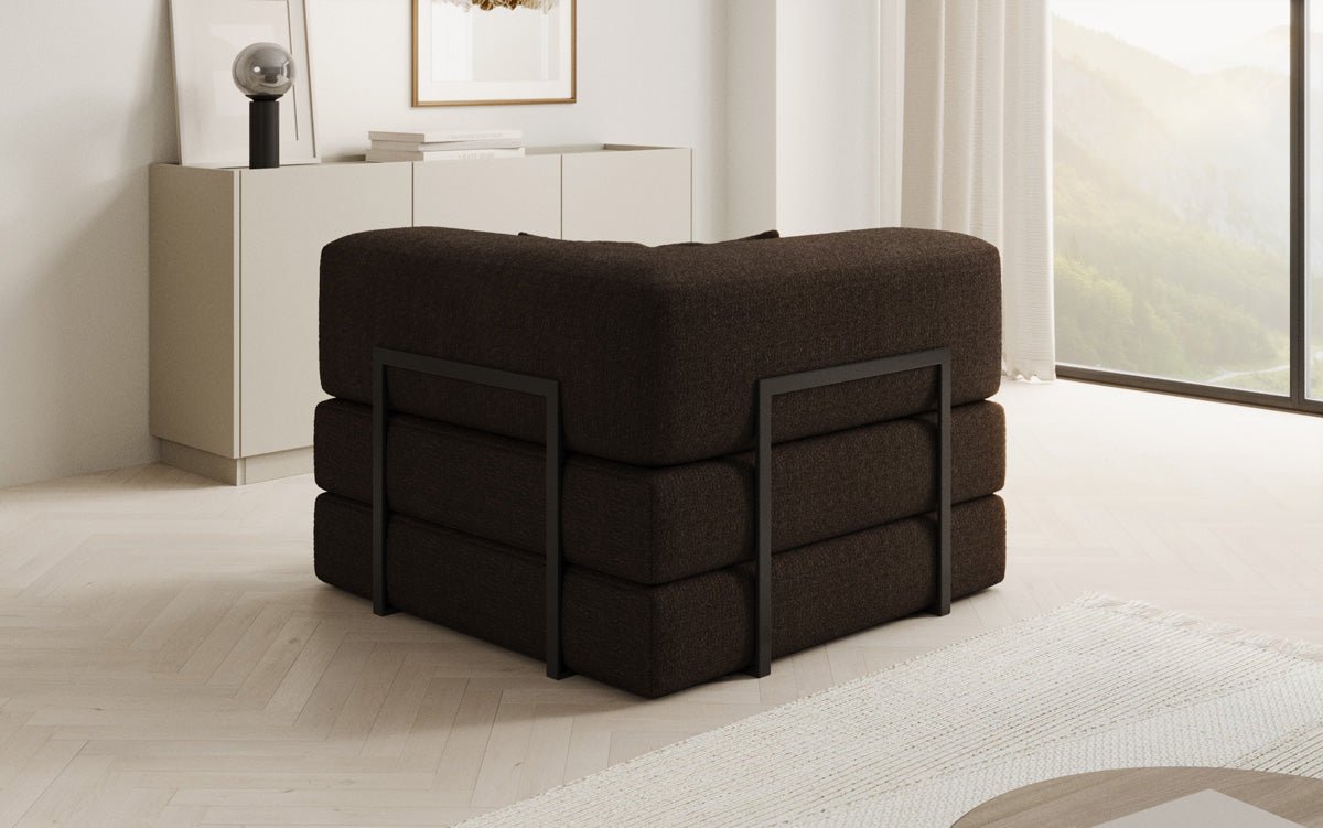 Canapé fauteuil Lazy en Bouclé