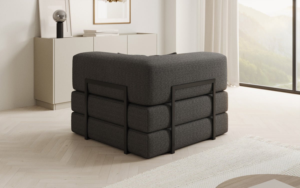 Canapé fauteuil Lazy en Bouclé