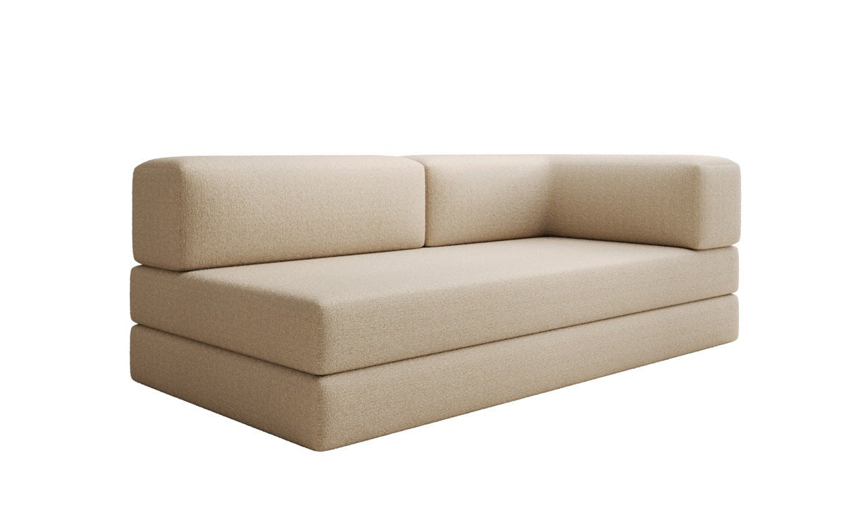 Designer Sofa/Chaise Longue Lazy in Bouclé