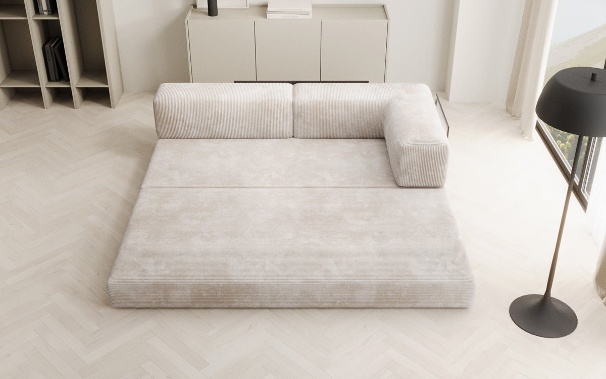 Designer Sofa/Chaise Longue Lazy in Cord