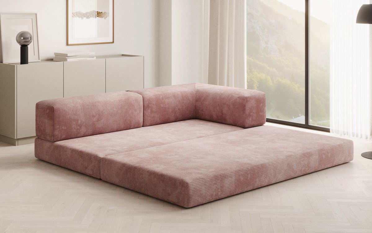 Designer Sofa/Chaise Longue Lazy in Cord